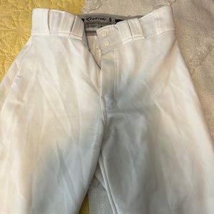 White Easton softball pants.